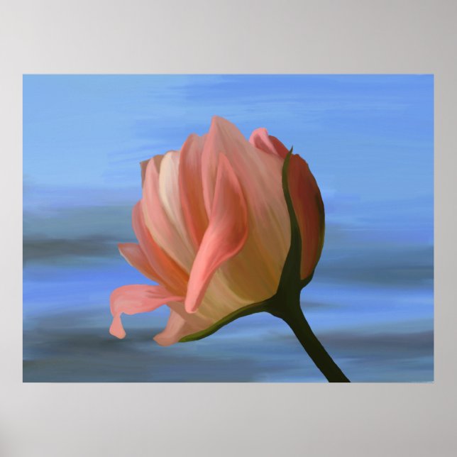 Impressão de Rosa de pêssego (Frente)