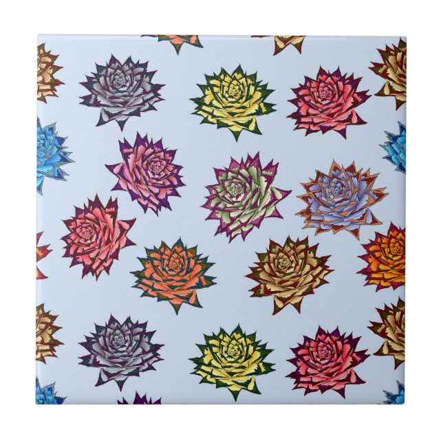 Impressão de Rosa, Padrão Floral de Estilo Moderno (Frente)