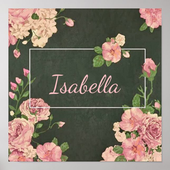 Impressão de roscas cor-de-rosa, Papel Poster de v (Frente)