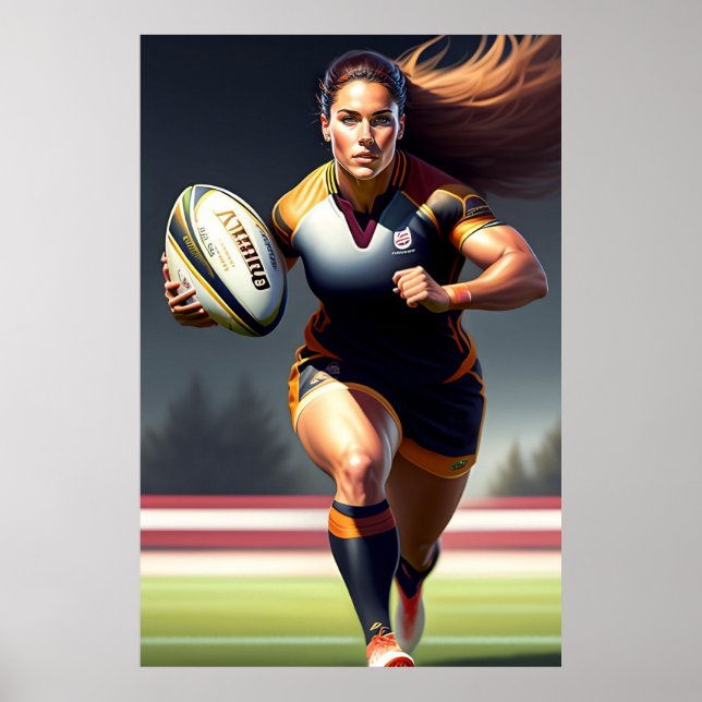 Impressão de Rugby, de uso feminino (Frente)