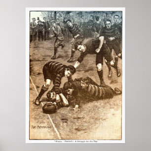 Impressão de Rugby Vintage 1900