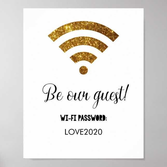 Impressão de senha Wi-Fi personalizada Seja nosso  (Frente)