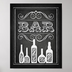 Impressão de Sinal de BAR do Estilo do Chalk