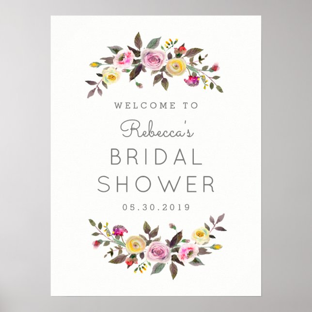 Impressão de Sinal de Chá de casamento de Partido  (Frente)