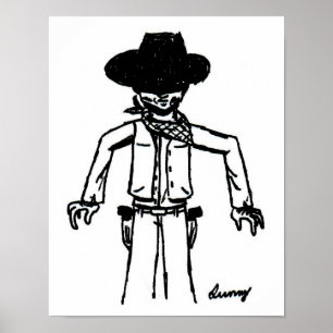 Impressão de Sketch Cowboy