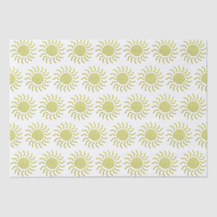 Impressão de Sol Amarelo Cortado de Papel