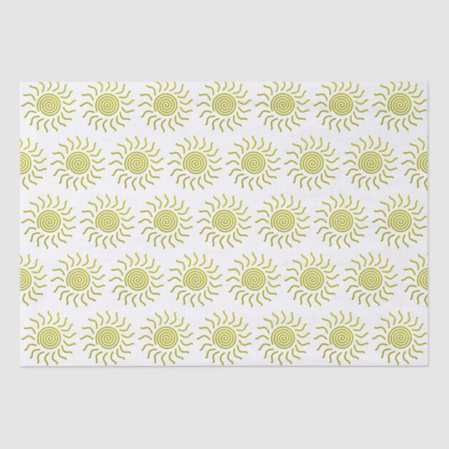 Impressão de Sol Amarelo Cortado de Papel (Frente )