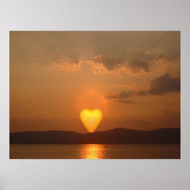 Impressão de Sol em Forma de Coração (Frente)