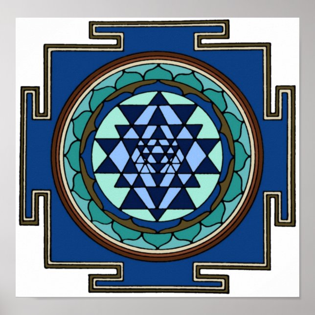 Impressão de Sri Yantra (Frente)