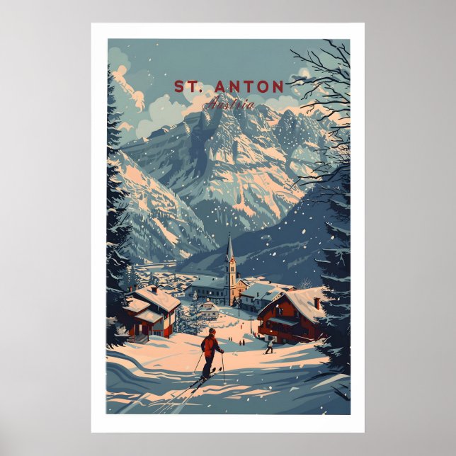 Impressão de St Anton Áustria 1 (Frente)