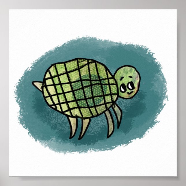 Impressão de Tartaruga do Mar (Frente)