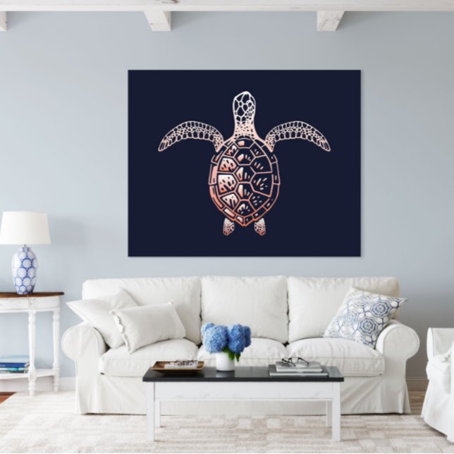Impressão de Tartaruga do Mar | Muro de Tartaruga  (Sea Turtle Ocean Animal Wall Art Poster Print by TinkPrints.)