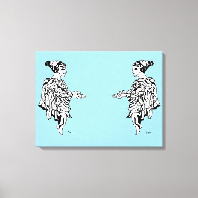 Impressão de Tela : Antiga estátua de escultura gr (Frente)