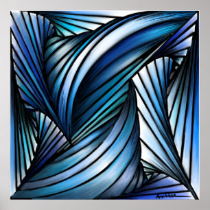 impressão de tela azul abstrato