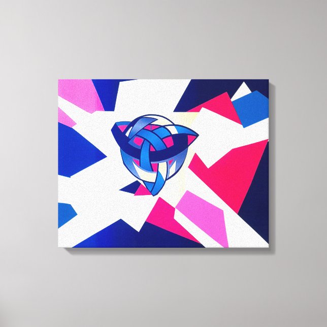 Impressão de Tela Celta Moderna Azul do Mundo Anot (Frente)