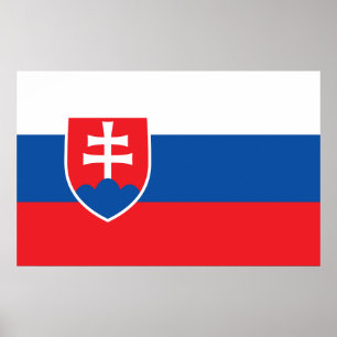 Impressão de tela com bandeira da Eslováquia