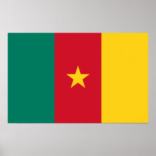 Impressão de Tela com Bandeira dos Camarões