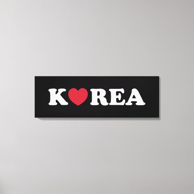 Impressão de Tela Coração de Amor da Coreia (Frente)