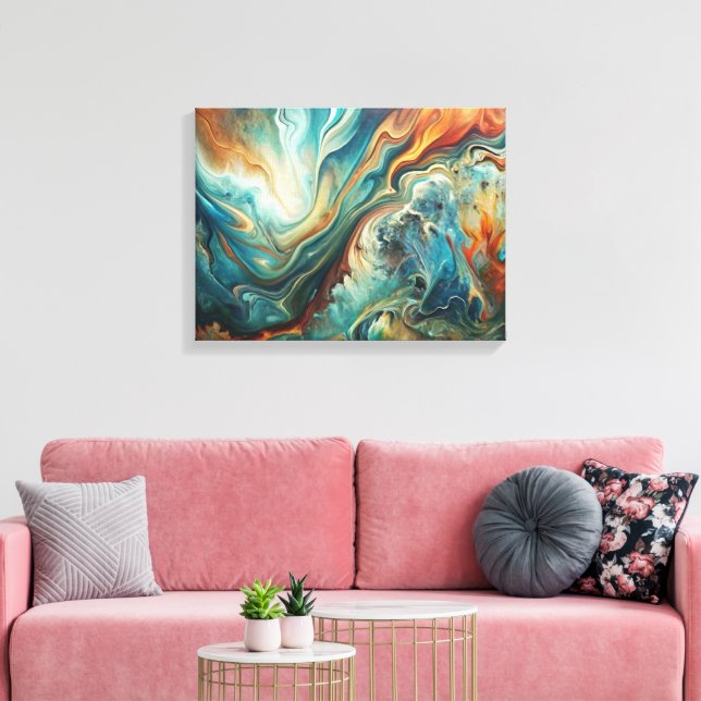 Impressão de tela de acrílico com Abstrato persona (Insitu(Sala de estar))