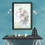 Impressão de tela de brisa de verão (vários tamanh<br><div class="desc">Uma bela design de uma mulher com Wisteria e pêlos de Peonies desfrutando uma brisa de verão em uma tela impressa. Vários tamanhos disponíveis.</div>