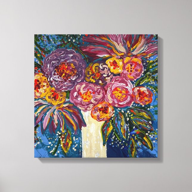 Impressão de tela de Buquê Floral (Frente)