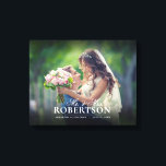 Impressão de Tela de Casamento Personalizada do Sc<br><div class="desc">Adicione sua foto de casamento a esta canvas e personalize com seus nomes e data de casamento.</div>