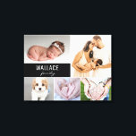 Impressão de Tela de Colagem de Fotos do Nome Pers<br><div class="desc">Crie um presente verdadeiramente personalizado e encantador com nossa "Impressão de Tela de Colagem de Fotos de Nome Personalizado da Família". Esta única impressão de tela permite-lhe curar uma bela colagem das memórias mais queridas da sua família, fazer-a uma manutenção significativa que será preciosa nos próximos anos. Imaginem as suas...</div>