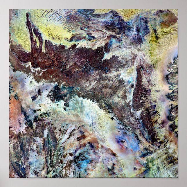 Impressão de Tela de Cores Aquáticas (Frente)