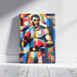 Impressão de tela de Cubismo Boxer<br><div class="desc">A Impressão de tela de cubismo boxer é totalmente personalizável e exclusiva para pendurar em casa e nas paredes do escritório. Projetado por Norman.R.</div>