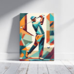 Impressão de Tela de Cubismo do Jogador de Golf<br><div class="desc">A Impressão do Cubismo do Jogador de Golfe é totalmente personalizável e exclusiva para pendurar em casa e nas paredes do escritório. Projetado por Norman.R.</div>