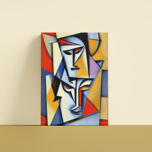 Impressão de Tela de Cubist abstrato Zen