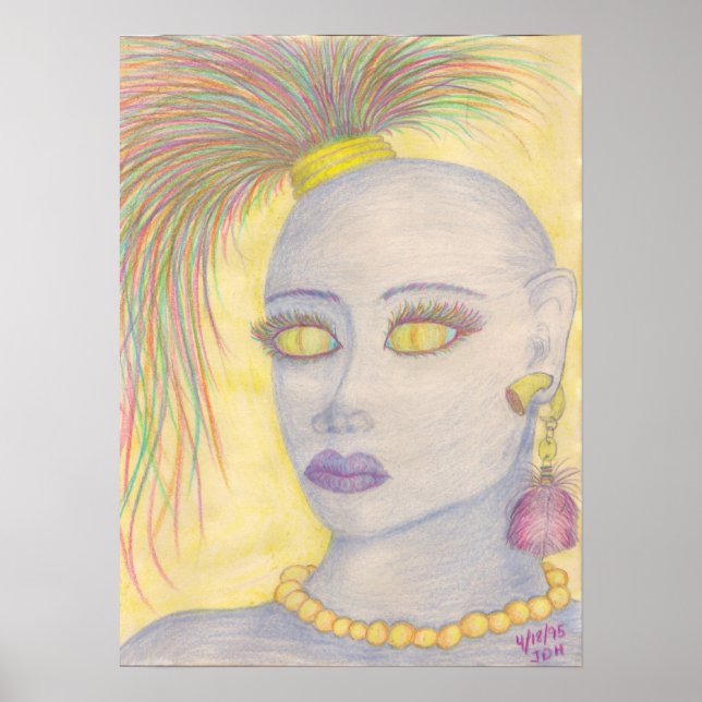 Impressão de tela de desenho "azul" (Frente)