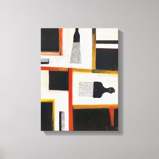 Impressão de Tela de Fotos e Combs Afro (Frente)