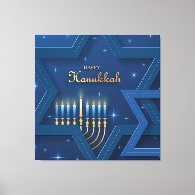 Impressão de tela de Hanukkah (Frente)