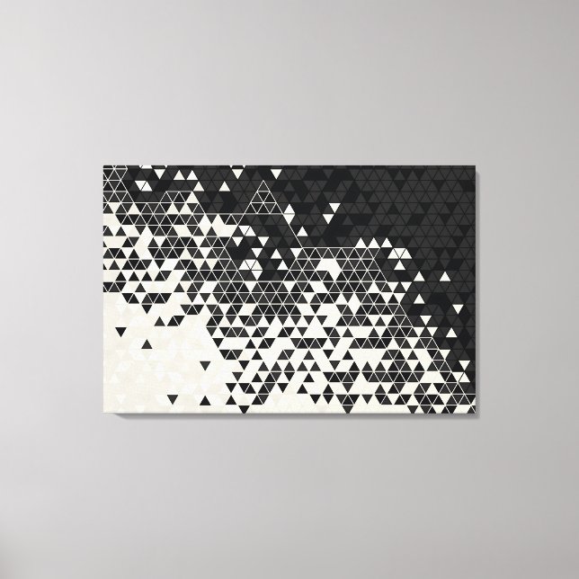 Impressão de tela de padrão de triângulo preto e b (Frente)