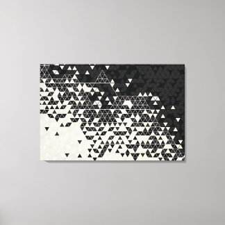 Impressão de tela de padrão de triângulo preto e b