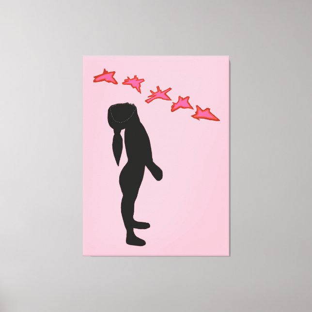 Impressão de tela de pintura de Abstrato sem guerr (Frente)