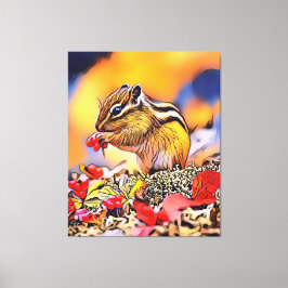Impressão de tela de pintura digital de esquilo
