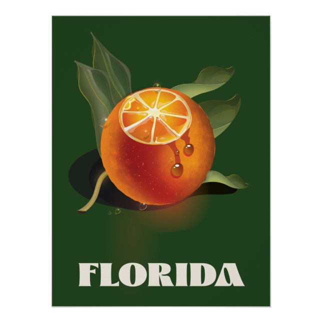 Impressão de Tela de poster de viagens Laranja Fló (Frente)