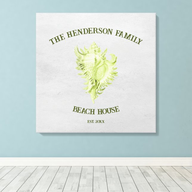 Impressão de Tela de Shell de Conch Verde (Insitu(piso de madeira))