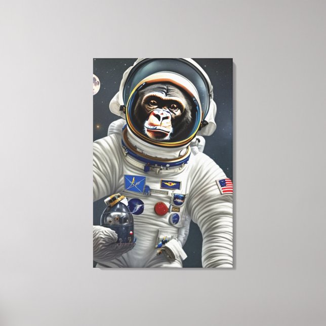 Impressão de tela do astronauta macaco (Frente)