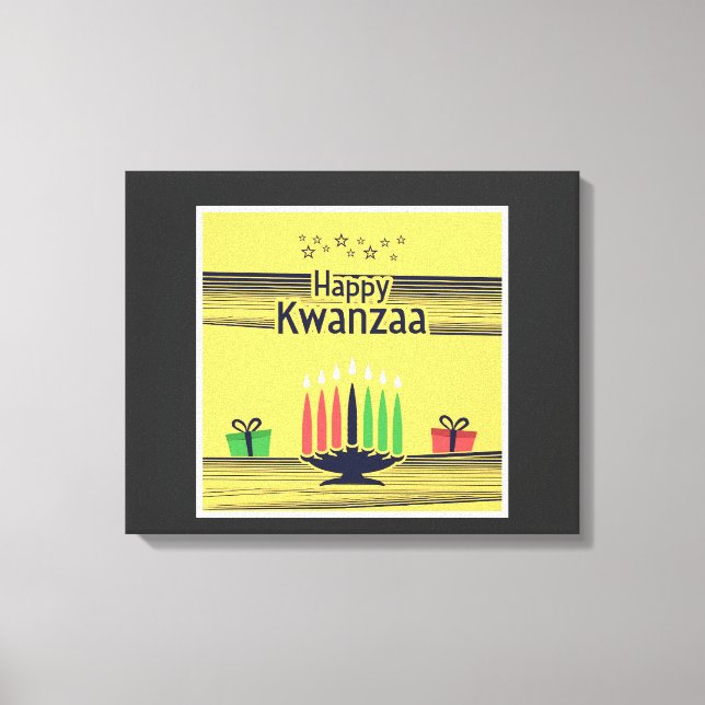 Impressão de tela do Kwanzaa Feliz (Frente)