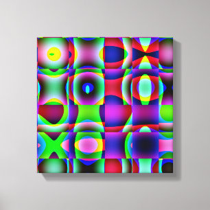 Impressão de tela em canvas, Cubismo Tic Tac Toe A
