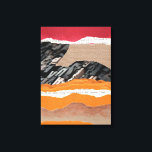 Impressão de tela estendida<br><div class="desc">Tela imprime uma colagem gráfica moderna, cor de laranja, vermelho. Decorem suas paredes em sua casa, apartamento ou escritório com esta bela trabalho de arte.</div>