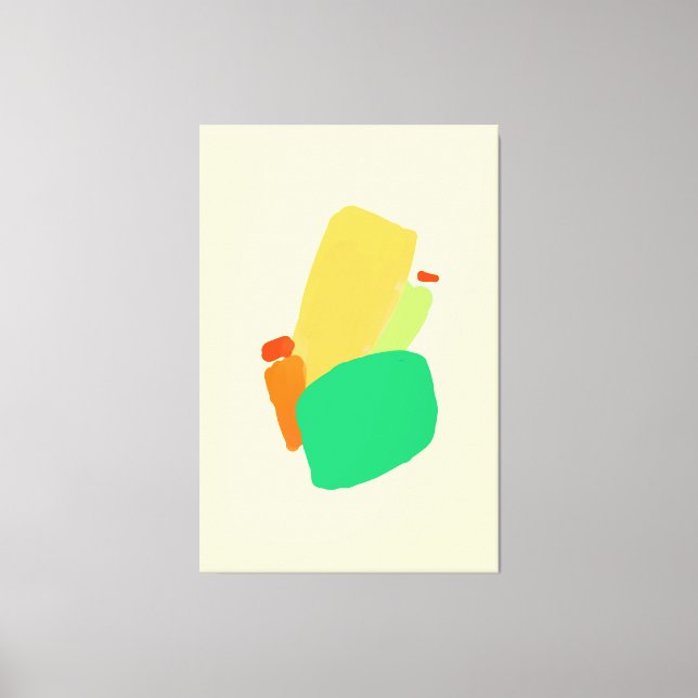 Impressão de tela estendida com abstrato vibrante (Frente)