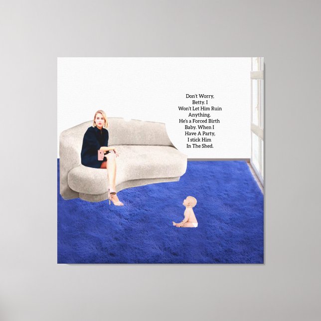 Impressão de tela estendida de bebê de nascimento  (Frente)