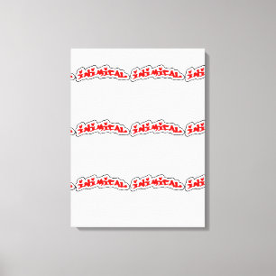 Impressão de tela estendida do logotipo inimitado