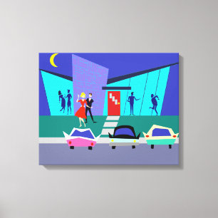 Impressão de tela estendida do Partido Retro Open