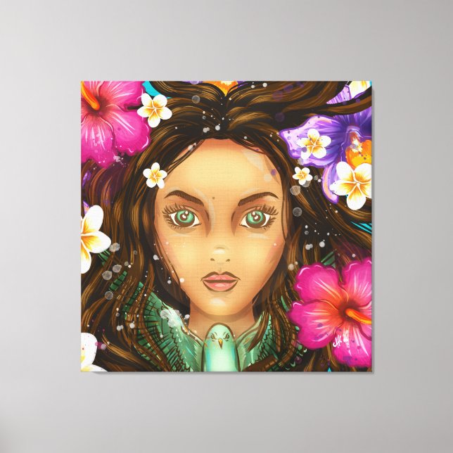 Impressão de tela estendida Ukuli'i ka Pua 40x40 (Frente)