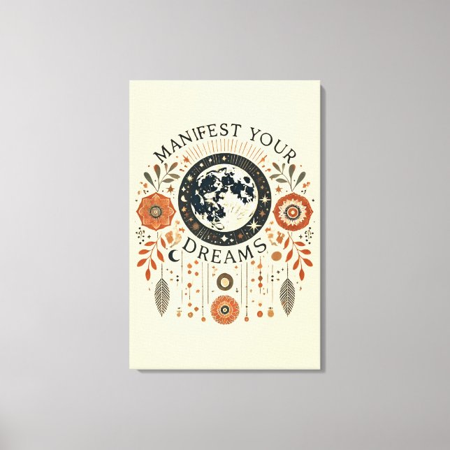 Impressão de Tela Esticada - Manifeste Seus Sonhos (Frente)